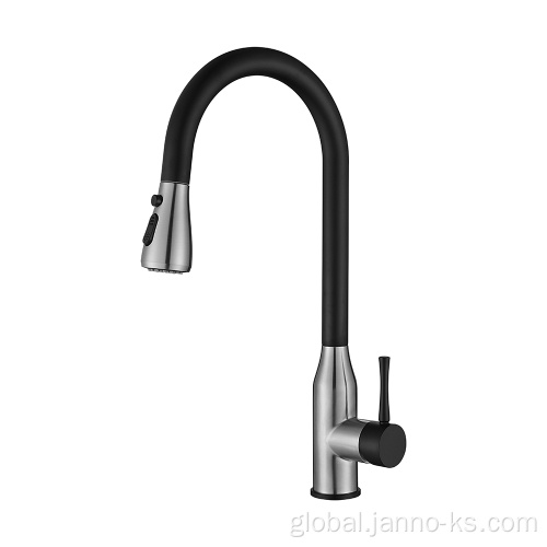 Pull-Out Faucet Pull Out Type Kitchen Faucet Taps Brushed&Black Manufactory